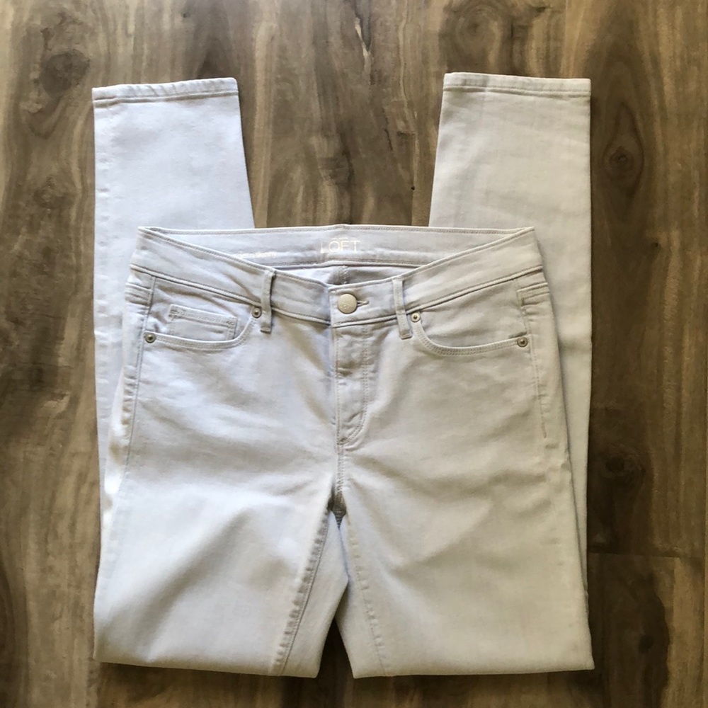 LOFT Modern Skinny Jeans Light Gray 29/8